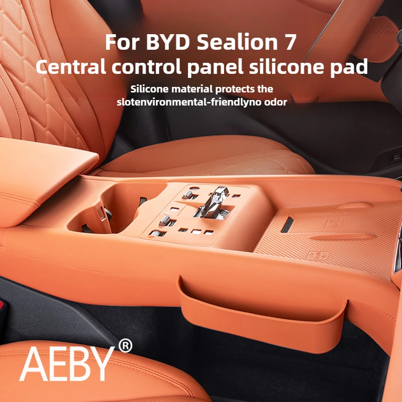 

AEBY For BYD Sealion 7 Center Console Silicone Cover, Anti-Scratch Protective Case, Armrest Box Control Panel Mat Accessories