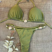 Womens Sexy Brazil Bikini - Split Briefs Swimsuit for Beach Vacation