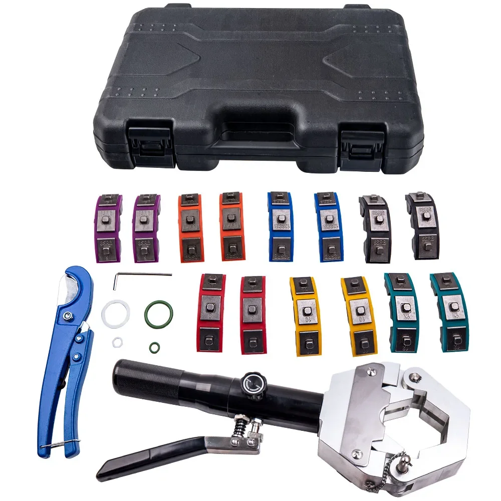 

A/C Hydraulic Hose Crimper Air Conditioning System Repair Crimping Hand Tools Die Kit