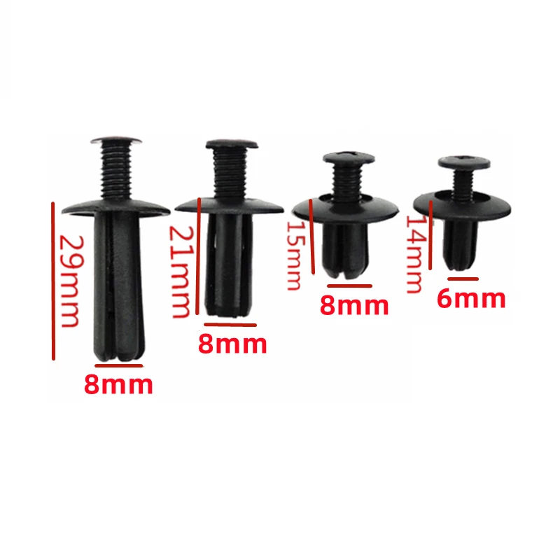 20Pcs For 6mm 8mm Hole Auto Bumper Fasteners Clips Plastic Screw Retainer Clip Car Trunk Fender Clip   LJ01