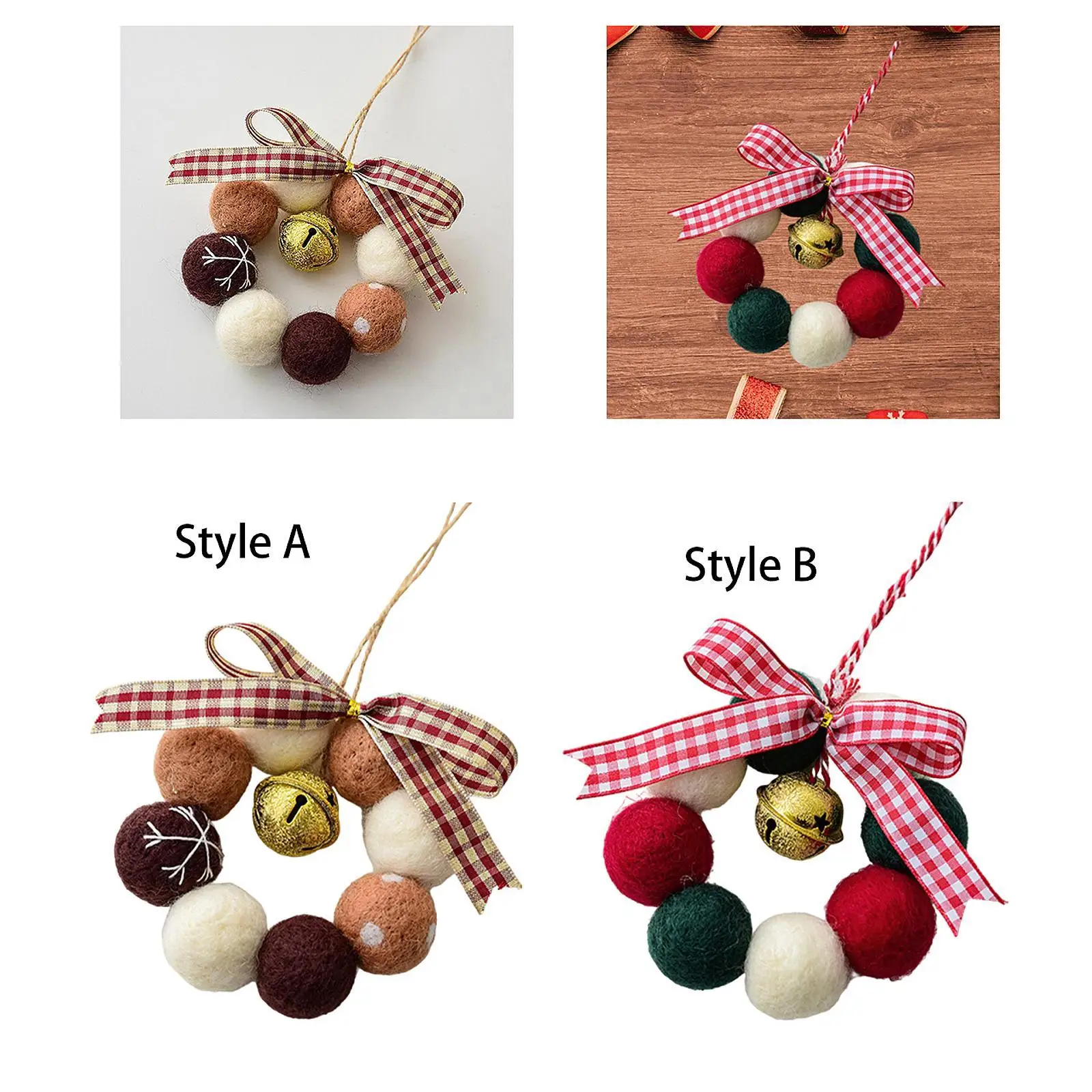 Kerstboom Krans Hanger Charm Party Decor met Strik Leuke Collectible Kerst Decor voor Open Haard Hal Muur Deur Binnen