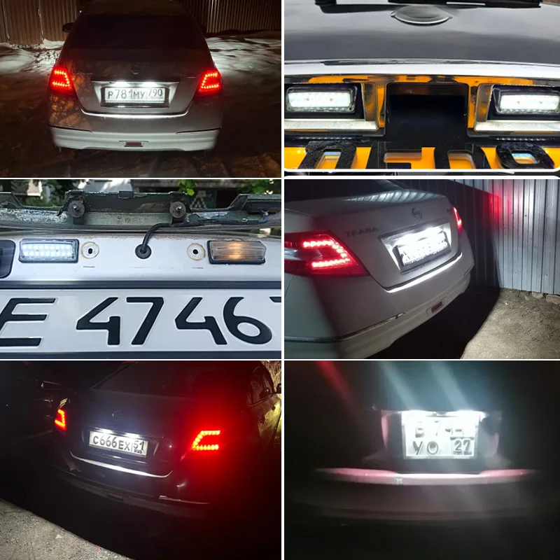 Car Rear License Plate Light Canbus LED Plate License Light For Nissan TEANA J31 TEANA J32 Car Tail Number Plate Light