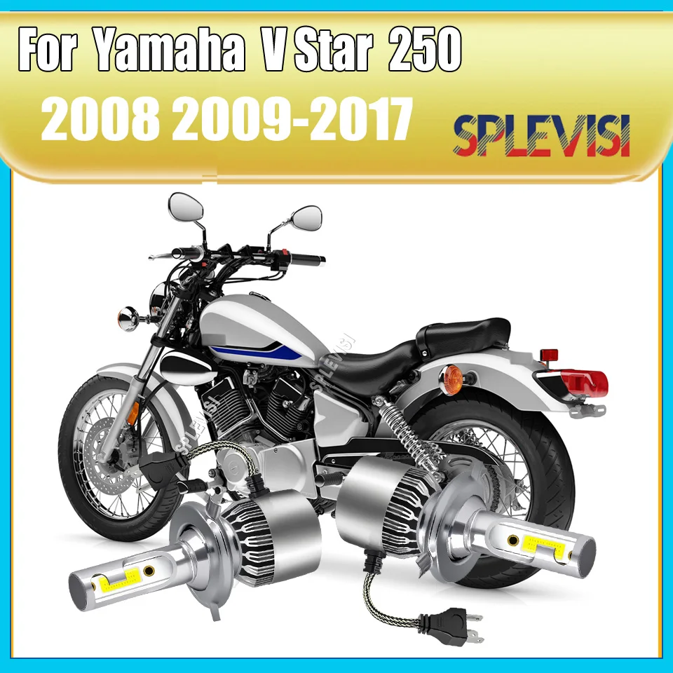 

12v-24v H4/9003/HB2 Headlight Bulb -boasting a aviation aluminum body For Yamaha V Star 250 2008 2009 2010 2011 2012 2013-2017