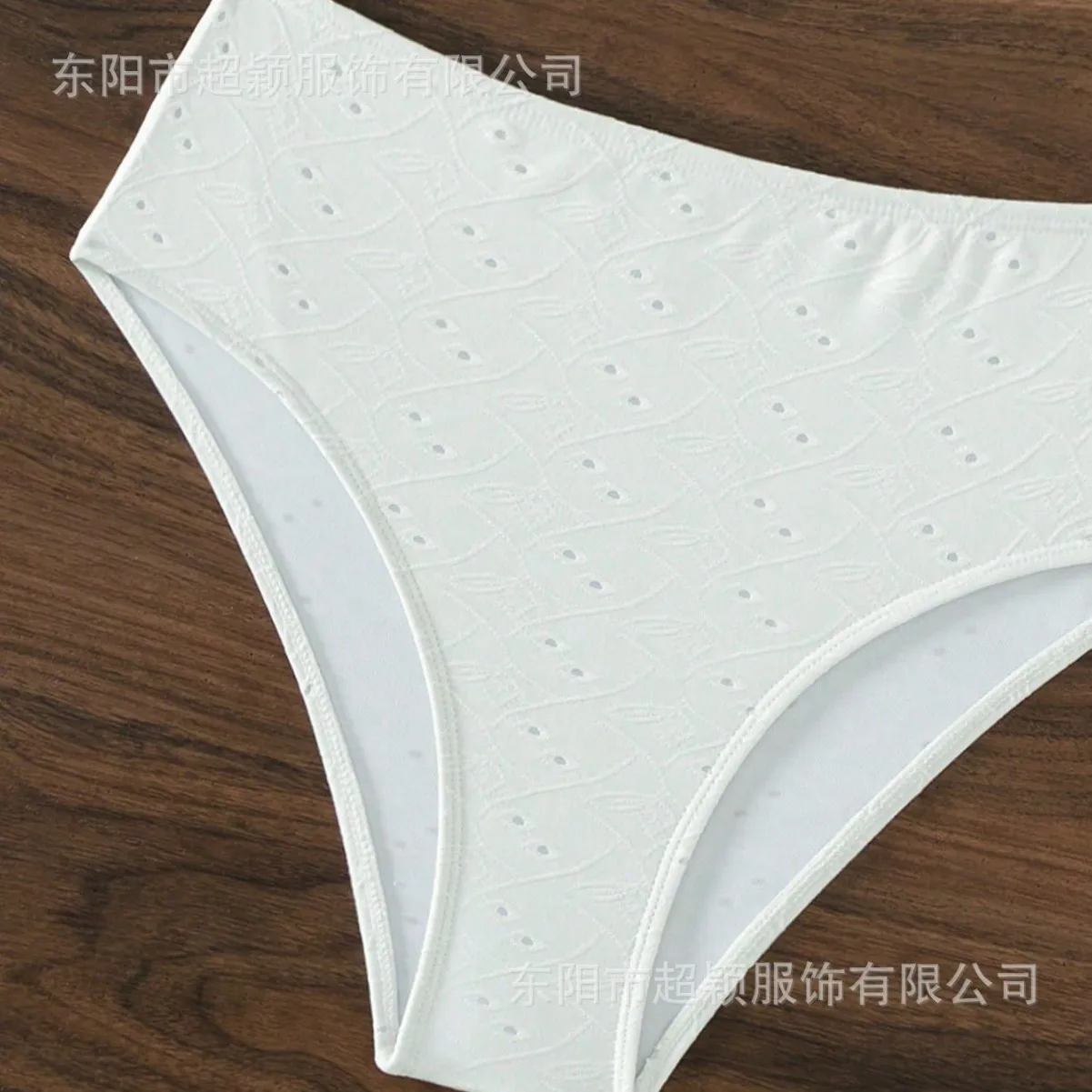 穴あきジャカード生地の人気水着、無地のスプリットビキニ、2025年新作