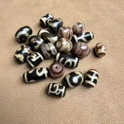 20pcs/lot Mix Daluo black and red Color Natural Agate Ji Powerful Amulet Collectible bracelet and necklace