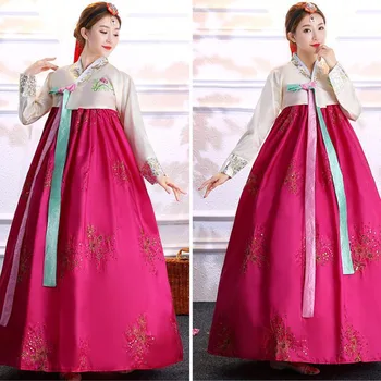 여성용 한국 한복 원피스, 고대 전통 무용 코스튬, 레이디 팰리스, 한국 결혼식, 민족 무용 의류 