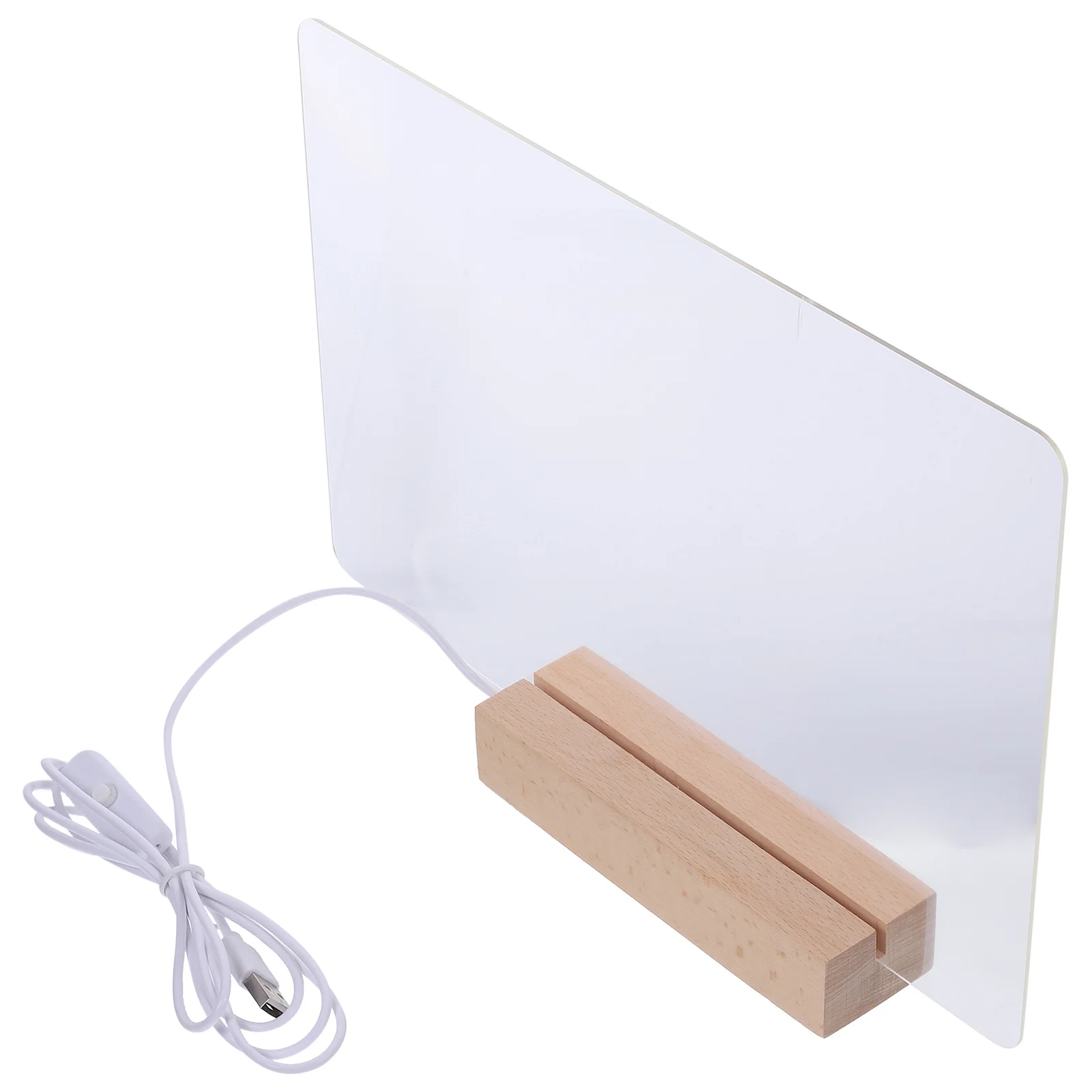 Night Lamp Writing Board Acrylic Note Board for Home Office School Desktop Erasable Pen Included Practical Gift Idea