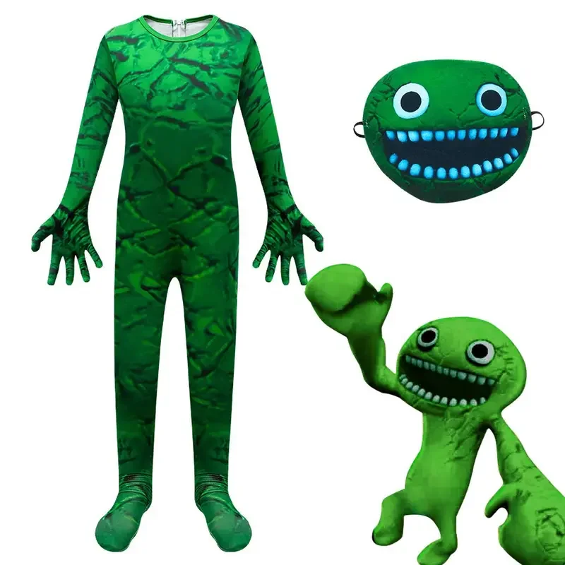 Halloween Garden of Banban Costume Kid Boys Green Jumbo Josh Monster Cosplay Horror Game Jumpsuit Canival Birthday Party Costume