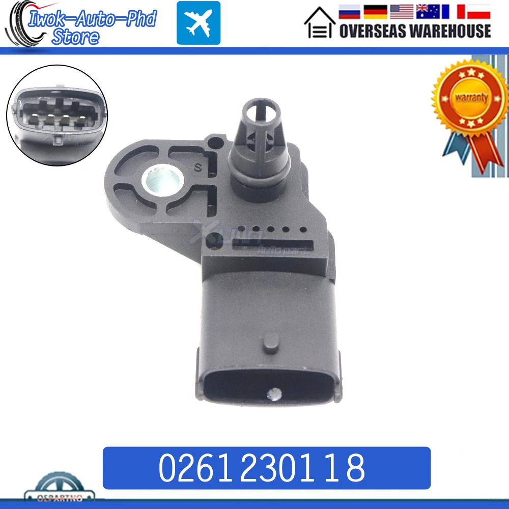 Car 0261230118 Boot Manifold Pressure MAP Sensor For MITSUBISHI CEDIA GALANT MIRAGE COLT LANCER SMART FORFOUR 1.1 1.3 1.5