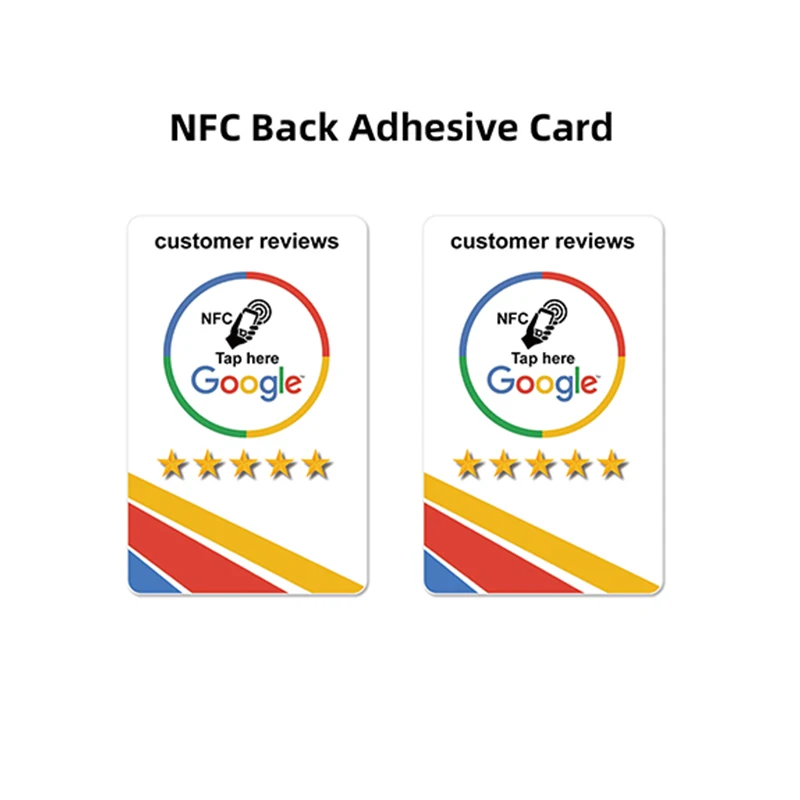 Review us on Google Trustpilot Tripadvisor Reviews NFC Tap Cards NTAG215 504bytes NFC-Enabled Google Reviews Cards