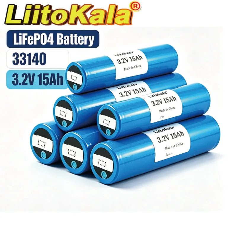 LiitoKala 33140 Lifepo4 Battery 3.2v 15Ah 20Ah 30Ah for Ebike RV Motorhome Scooter 12V 24V 36V 48V Options