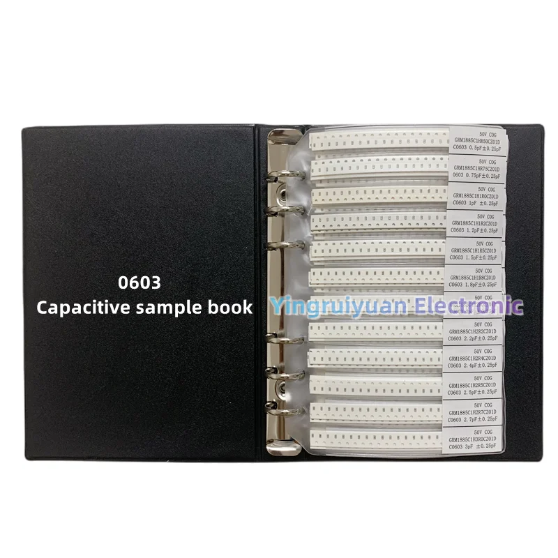 Capacitor Kit SMD Capacitor Sample Book 0201 0402 0603 0805 1206 Chip Classification Pack 51/80/90/92 Value 25 50 pieces 15 empt