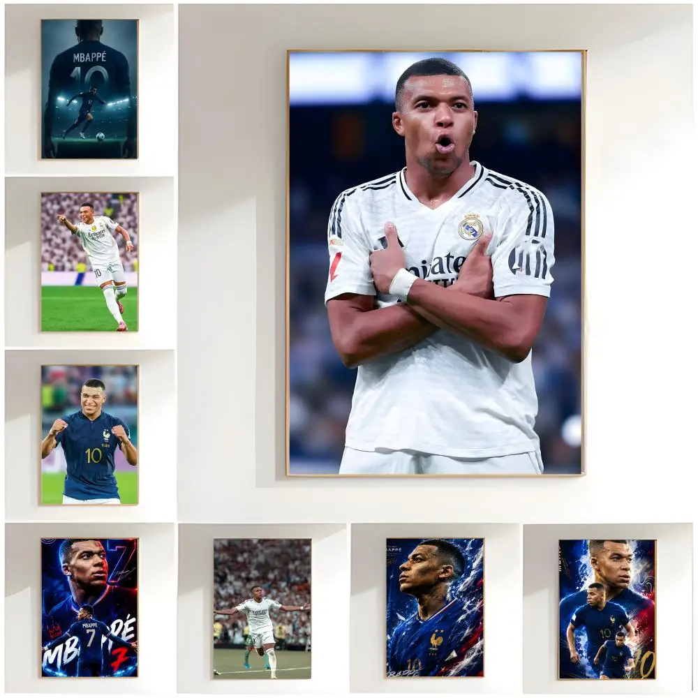 worldclass athlete Kylian Mbappe Poster Classic Wall Art  Home Decor  Peel and Stick Unframed