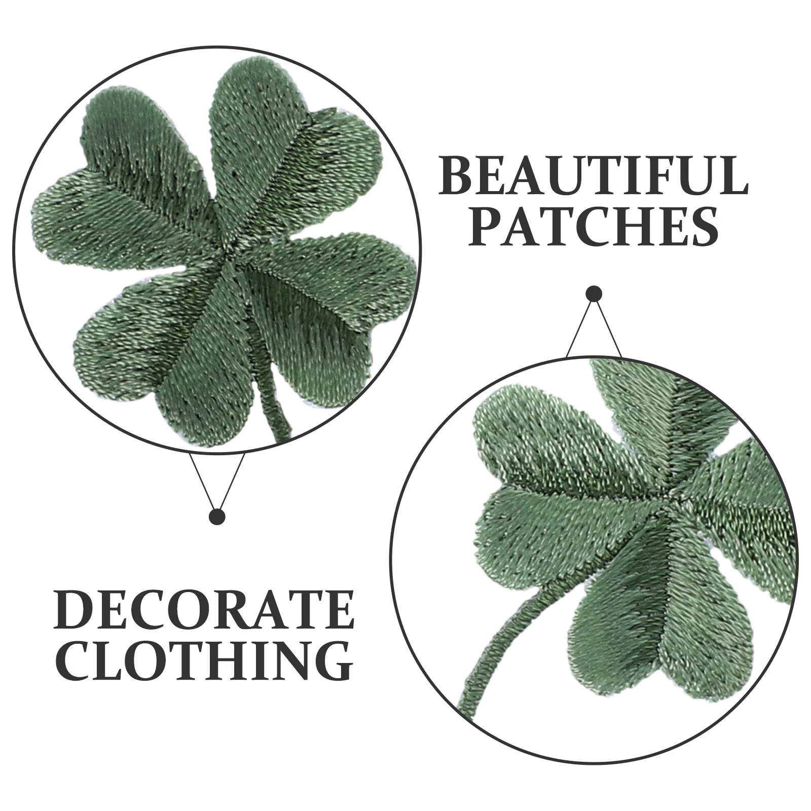 

5Pcs Four-Leaf DIY Hot-Melt Adhesive Embroidery Patch Sequins Leaf Design for Clothes Jeans Bags Crafts Decoration