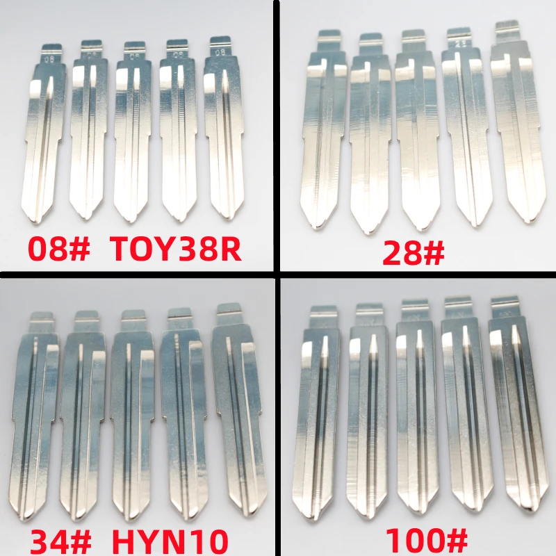 

FLYBETTTER OEM 50Pcs Metal Blank Uncut Remote Key Blade For Hyundai For Kia For Keydiy KD Xhorse VVDI JMD