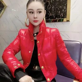 Veste courte en coton pour femme, manteau coupe couvertes, garde au chaud, parka en duvet, mode féminine, automne, hiver, nouveau