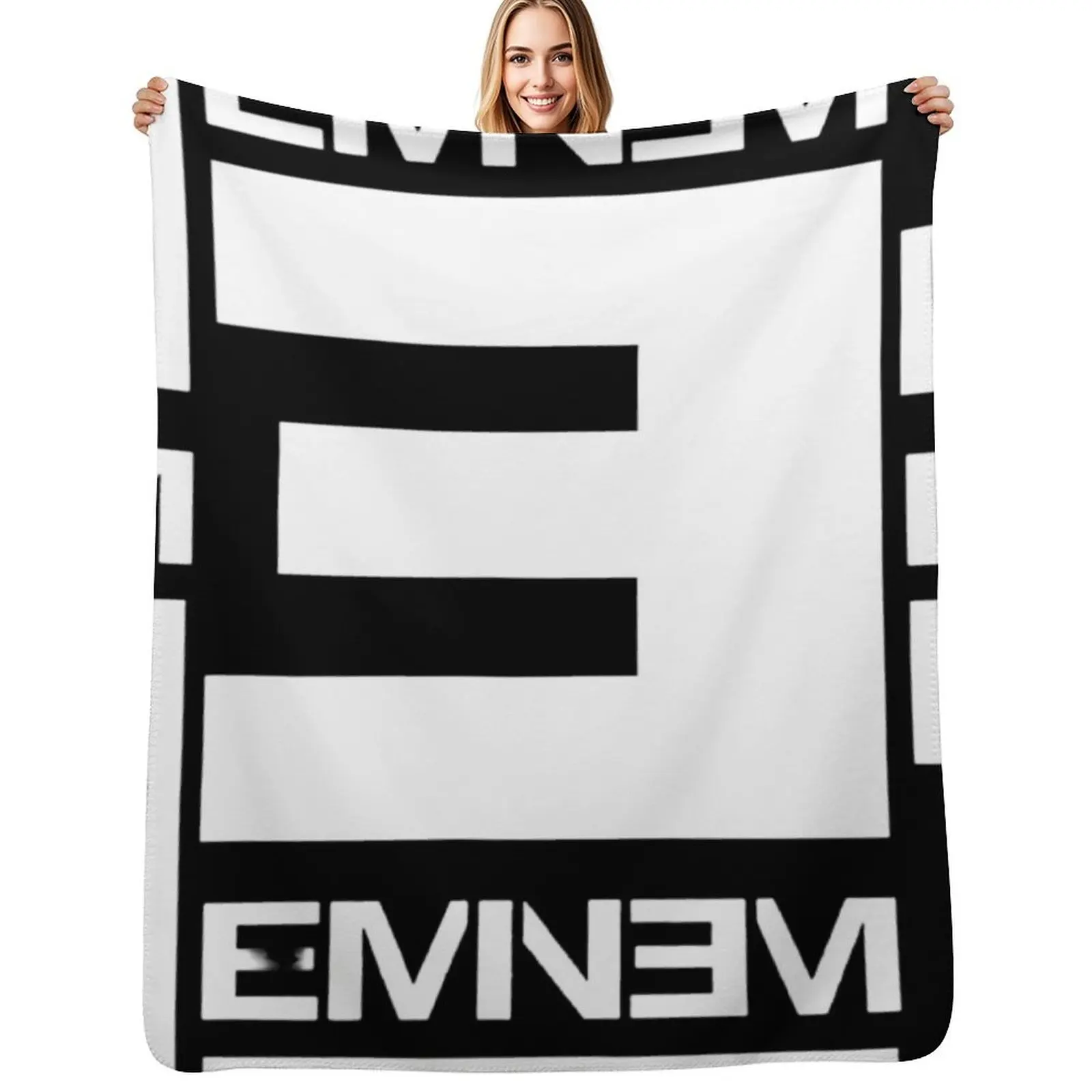 E Eminem Throw Blanket Reusable Durable Soft Blanket for All Seasons
