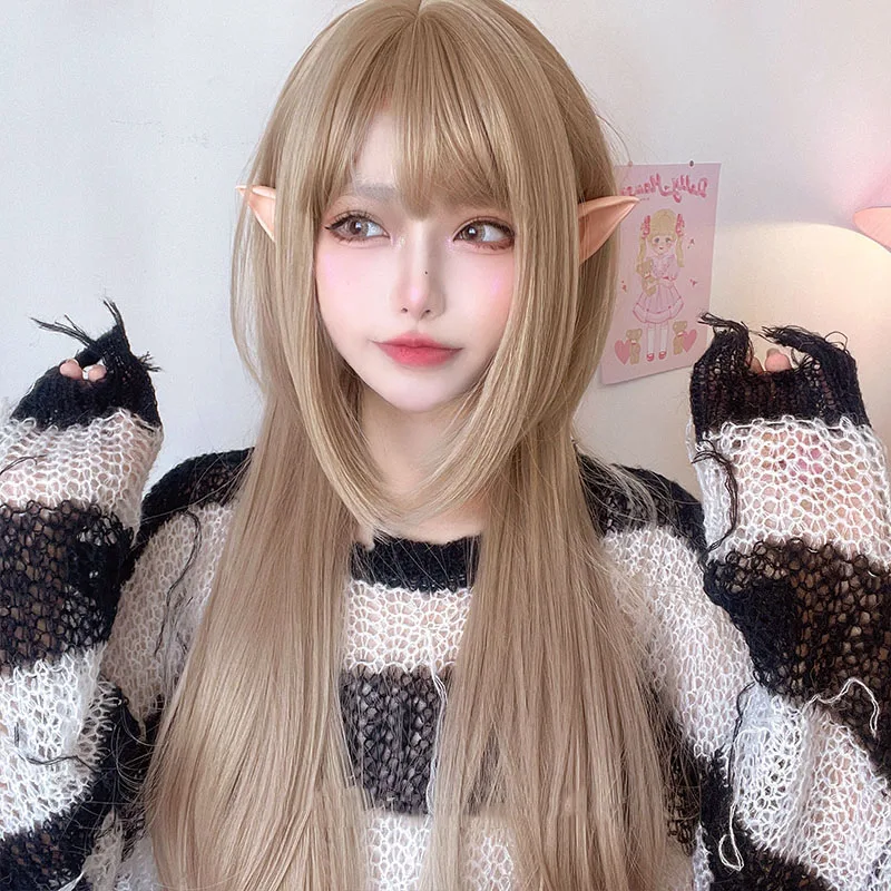 OLACARE Colour Wig Long Straight Synthetic Wig for Women Fashion Wig for for Daily Halloween Costume Party Cosplay ﻿