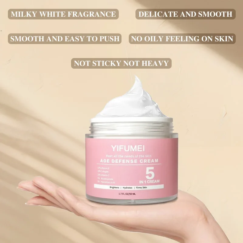 New Nicotinamide 5 in 1 Face Cream Multi-Functional That Fades Fine Lines Anti Aging Lightens and Moisturizes for Healthier Skin