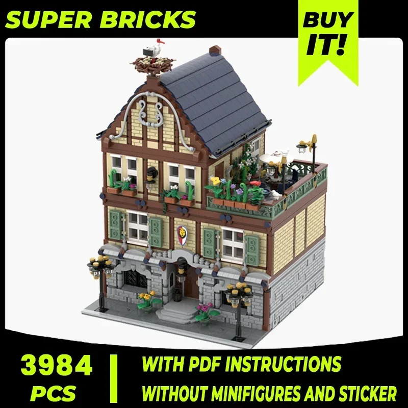 Moc Building Blocks Street View Model A New Home Technical Bricks DIY Assembly Construction Toys For Child Holiday Gifts