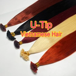 Extensiones de Cabello con punta en U de queratina, extensiones de cabello con punta en U preadheridas, cabello humano, BAISI, cabello liso con punta en U, 18 pulgadas, 30 pulgadas