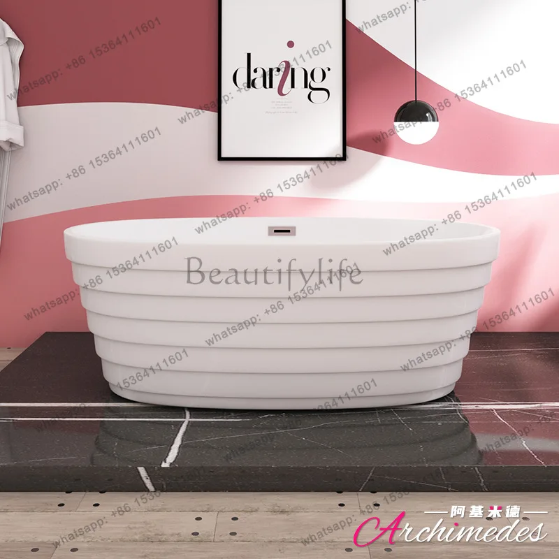 1.7 meters adult household free-standing bathtub, stacked oval acrylic bathtub AJ-6003