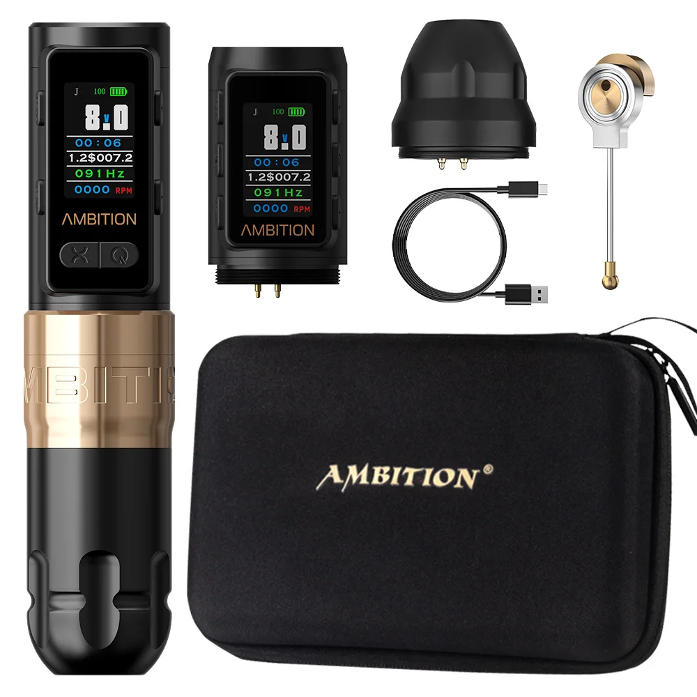 Ambition Sally 270 Wireless Tattoo Machine adjustable Rotary Pen