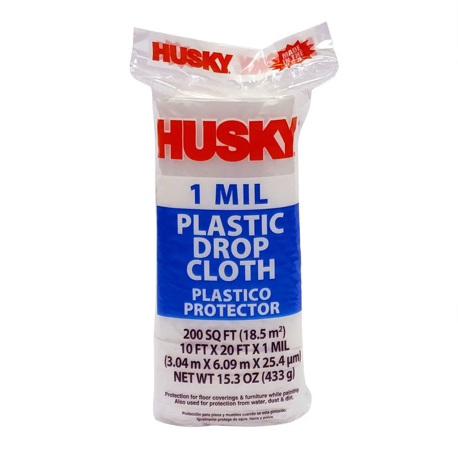 

1 Mil Clear Plastic Drop Cloth, 10' x 20'