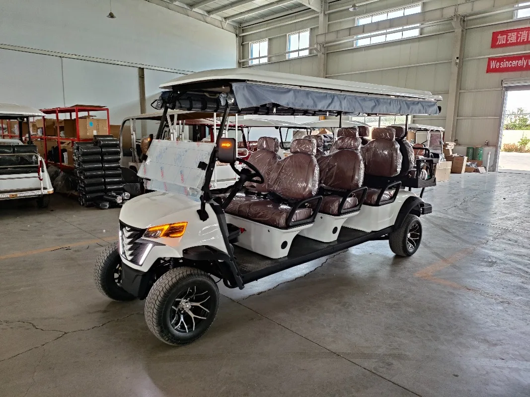 Airo 2025 Club Car Lifted 8 Passenger Electric Golf Cart 72V Powerful High-Speed Steel & Plastic CE Certified