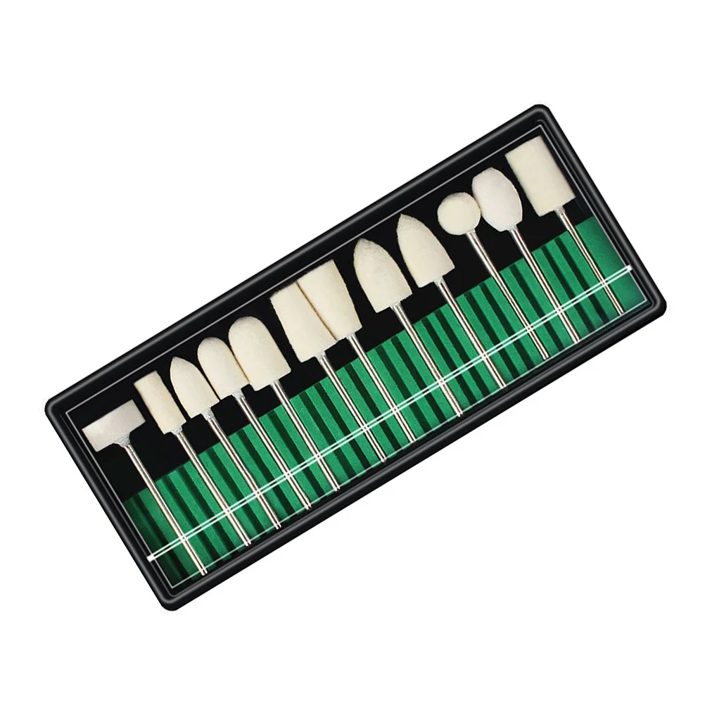 1세트 울 폴리싱 헤드 네일 케어 매니큐어 연마 도구 큐티클 클리너 페디큐어 드릴 비트 네일 뷰티 액세서리