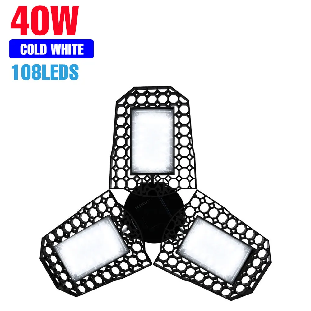 250W LED-lamp E27 Garagelamp 220V Vervormbare opvouwbare spots 110V Koud/Warm Wit Voor Thuis Magazijn Werkplaats Kelder