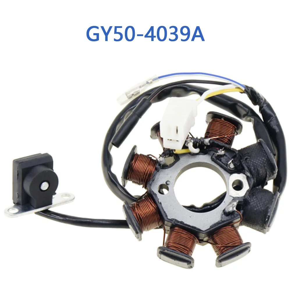 

GY50-4039A GY6 50cc 8 Pole Stator 4 Wires For GY6 50cc 4 Stroke Chinese Scooter Moped 1P39QMB Engine