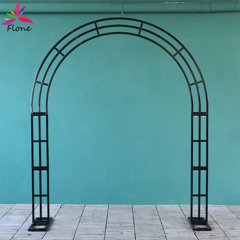 

Stage Backdrop Style Paint Iron Arch Stand Wedding Decoration Frame White Black Gold Fleurs Artificielles Decor Props HY025