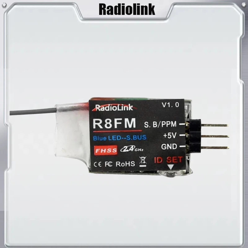 Radiolink R8FM Mini 2.4G 8 Channels 8CH Receiver FHSS for Radiolink T8FB Transmitter Support S-BUS PPM Receivers
