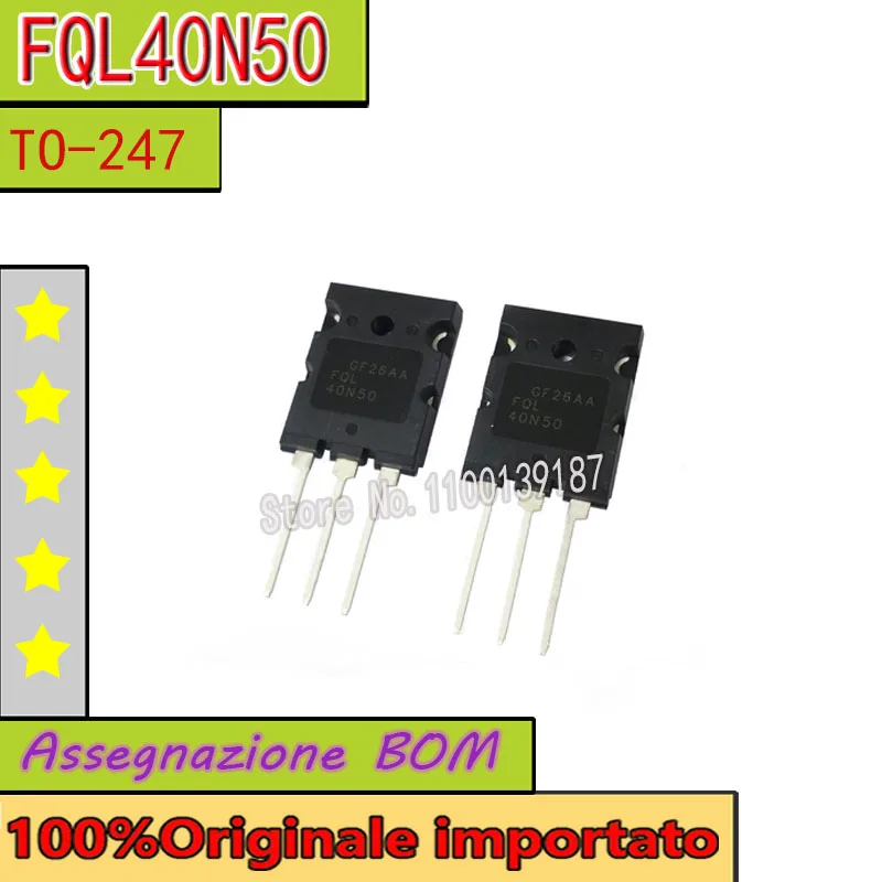 

10pcs/lot FQL40N50 40N50 TO-247 high power field effect transistor 40A 500V