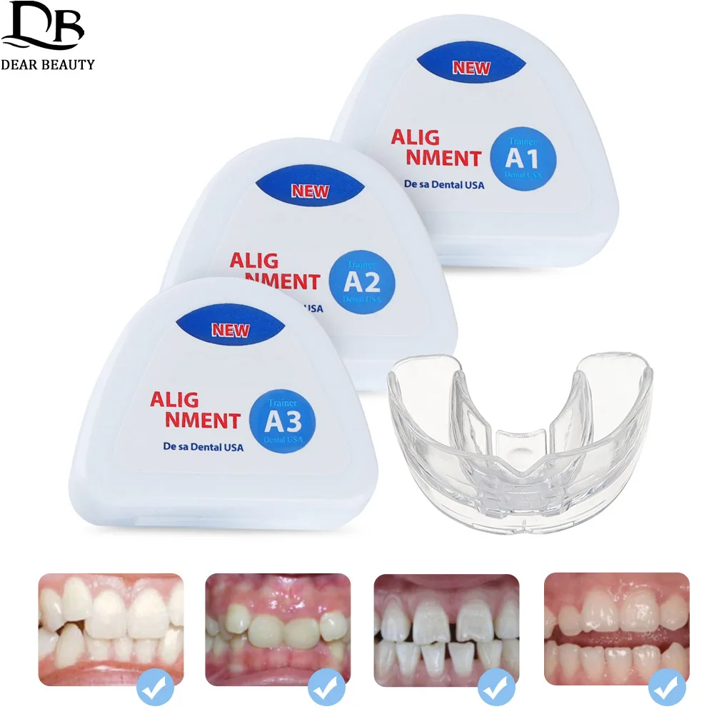 Orthodontic Dental Braces For Kids Child 3 Stages Silicone Alignment Trainer Teeth Straightener Correction Braces Set Tooth Tray