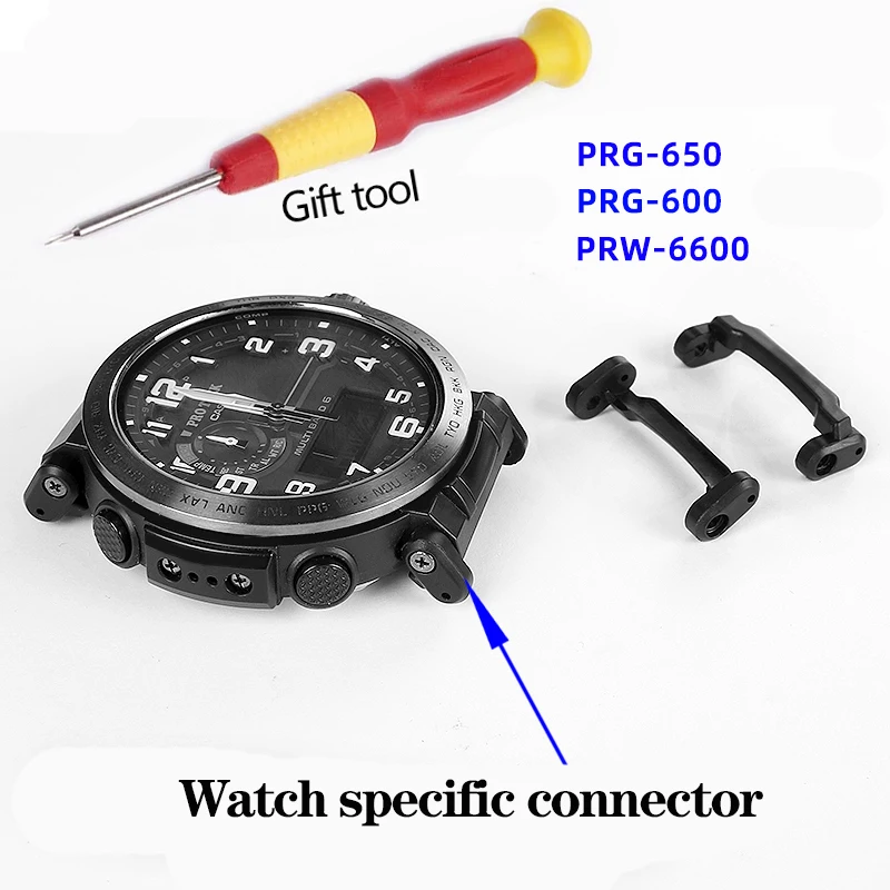 Refit Watchband Strap Plastic Adapter for Casio Watch PRG-600 PRG-650 PRW-6600 PRG-600YB PRG600 Series Connector Accessories