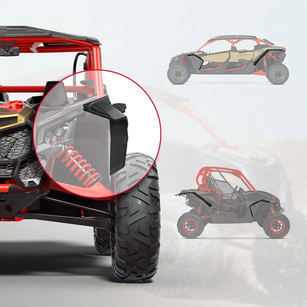 UTV 8,9" breitere, super erweiterte Kotflügelverbreiterungen für Can am Maverick X3 Max Turbo R XDS 1000 Max 2017–2024 715002973