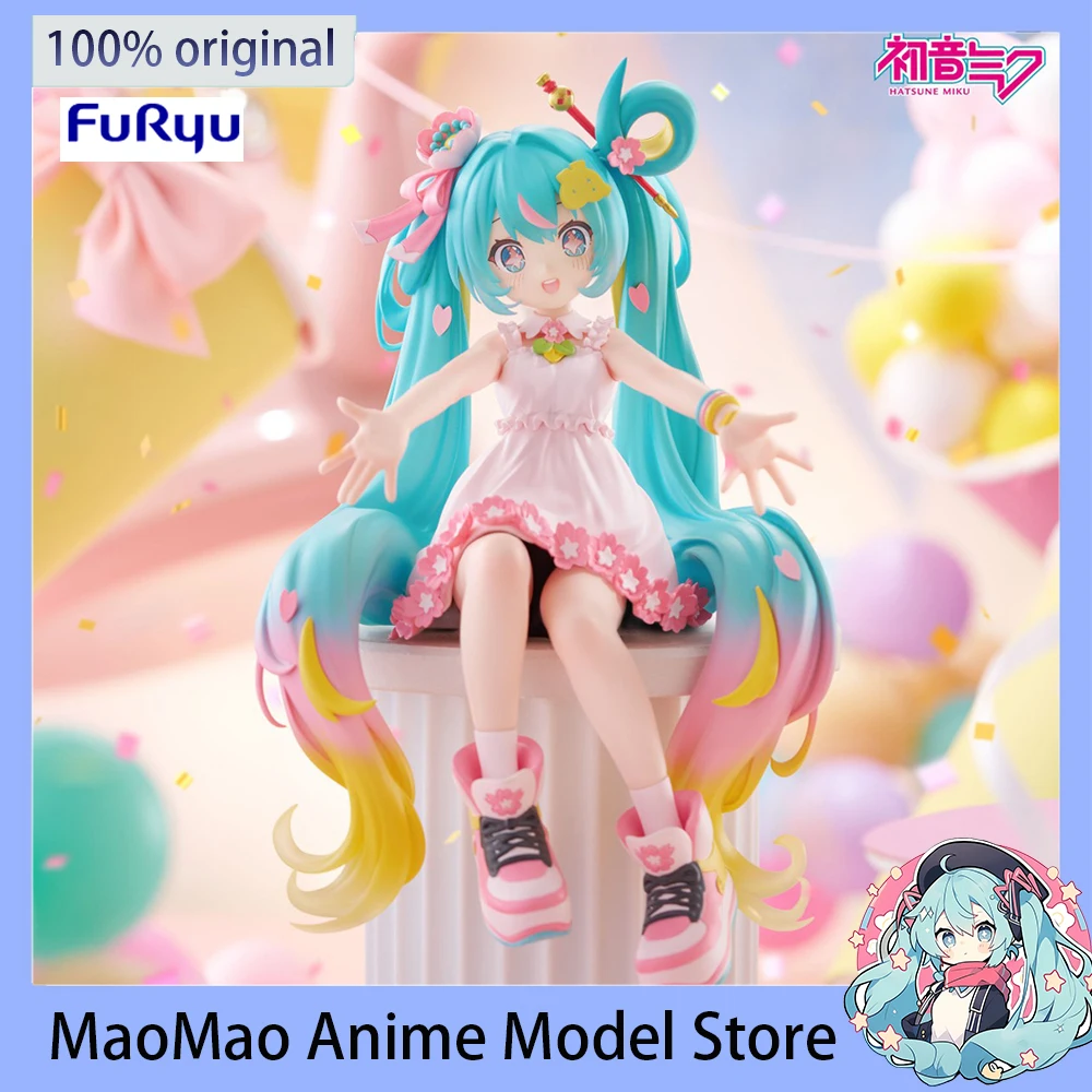 オリジナルフリュー麺ストッパーフィギュア初音ミク-10-周年記念アクションフィギュアアニメコレクタブルモデルかわいいギフト