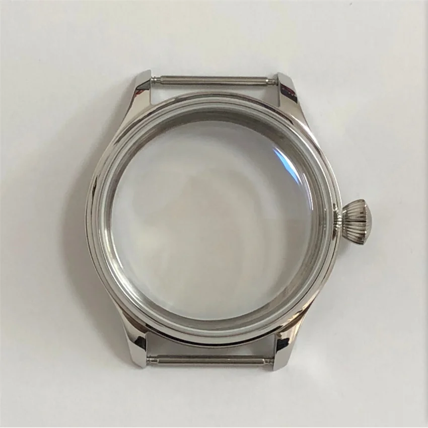 Watch Case For ETA6497/6498 For ST3600/3621 Mechanical Movement 44mm Case Repair Tool Part Replacement Accessories Watches Cases