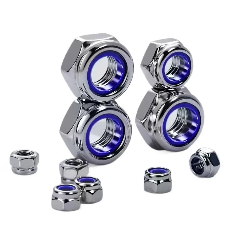 Anti Slip Locking Nut Self-locking Screw, Full Thread, Right Thread, Anti Loosening Design M4/M5/M6, Hexagonal Screw Cap