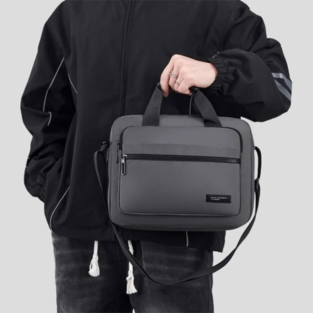 

Waterproof Oxford Briefcase Zipper Closure Large-capacity Business Briefcase Multiple Compartments Square Travel Bag Office