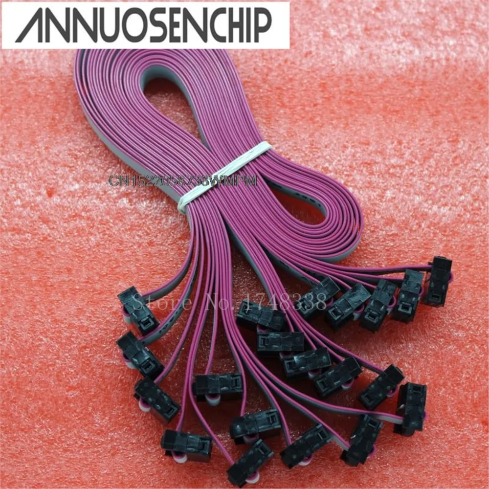 10PCS New and Original  USBISP  JTAG AVR   8Pins 2.54mm Pitch   8P-8P Gray cable  Length about 50CM FC-8P