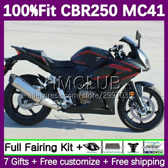 OEM Fairing For HONDA CBR250R MC41 2011 2012 2013 2014 2015 38No.57 matte  black CBR250 CBR 250R 250 R 11 12 13 14 15 Injection - AliExpress