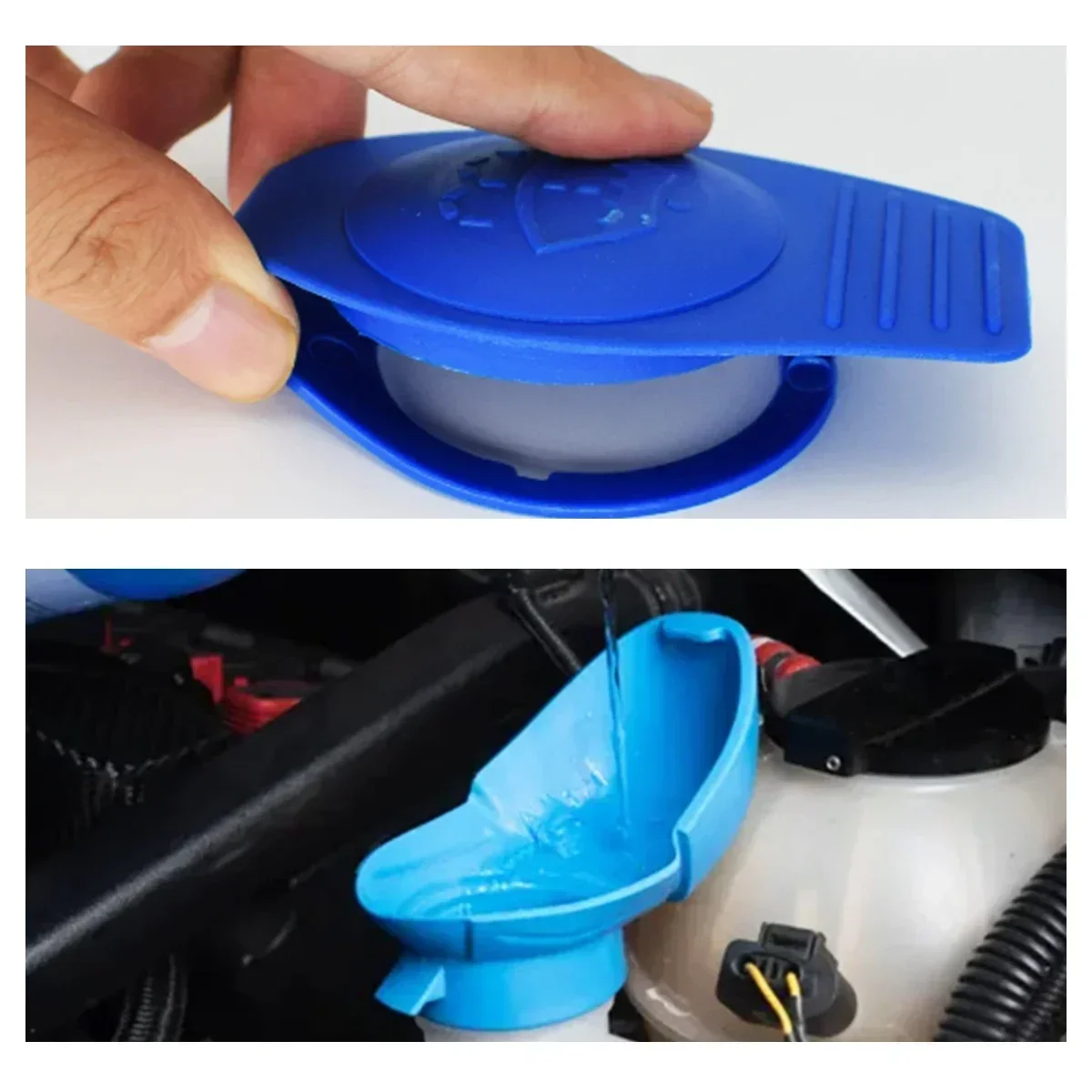 Fluid Reservoir Tank Cap Lid Wash Funnel Washer Tank Bottle Cover Filler For VW Honda Kia Seat Audi Q7 Skoda Subaru Renault Opel