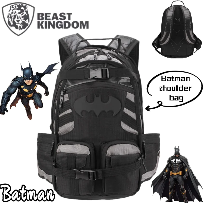 

New BeastKingdom Batman personalized creative trend student schoolbag anime surrounding cartoon large capacity shoulder bag gift