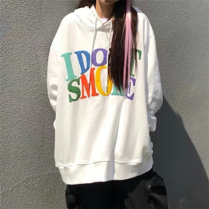 Korean Hooded Oversize Plus Size Couple Hoodie Women Streetwear American Vintage Autumn Winter Hoodie Men's Sweater Hoodies