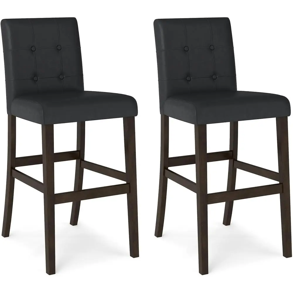 

Набор из 2 барных стульев, 26, барный стул с мягкой спинкой, стулья из ПВХ на пуговицах, кожаная столешница, кухонная сторона для паба-бистро