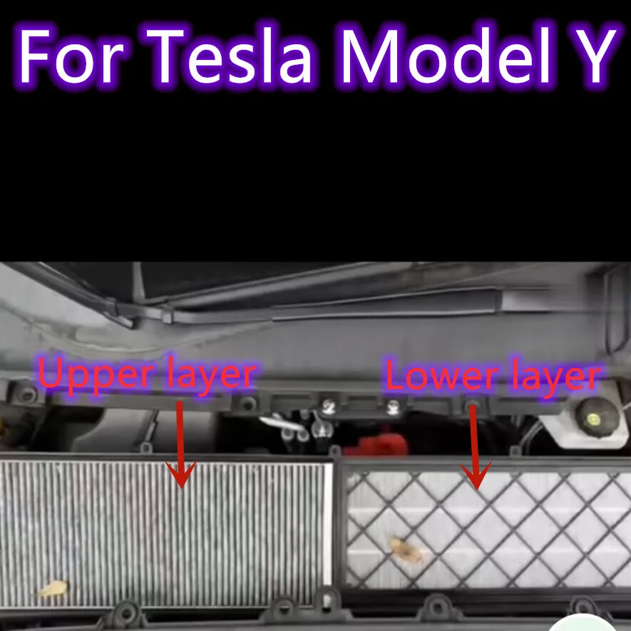 

4X воздушный фильтр HEPA на входе с активированным углем для Tesla Model Y 2020-23
