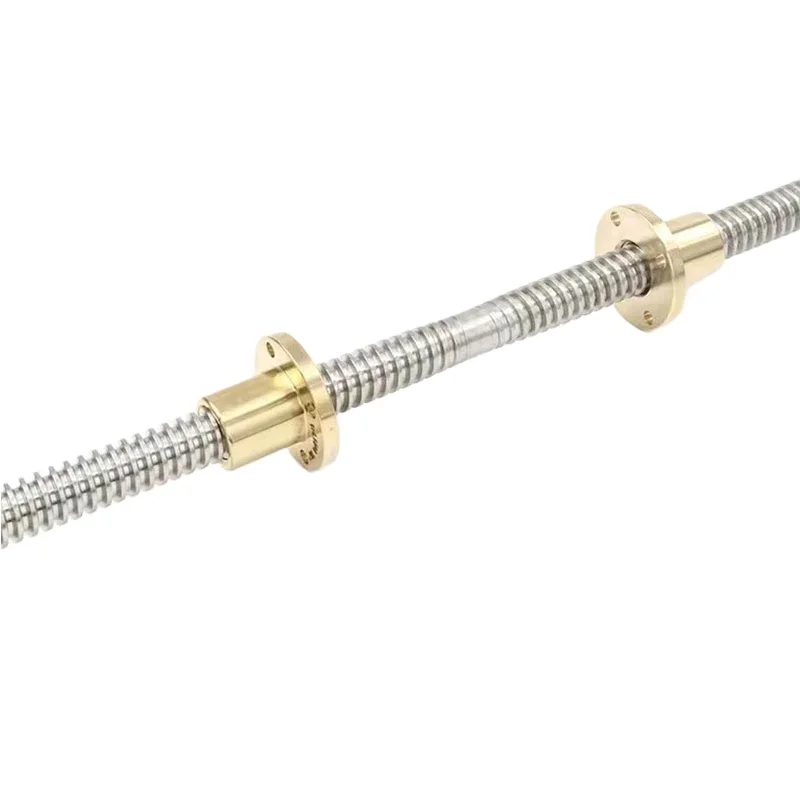 1PC 304 stainless steel  T12 Lead Screw right-left length100-1000mm OD 10mm Pitch 2mm Lead 2/3mm with nut for 3D Printer part